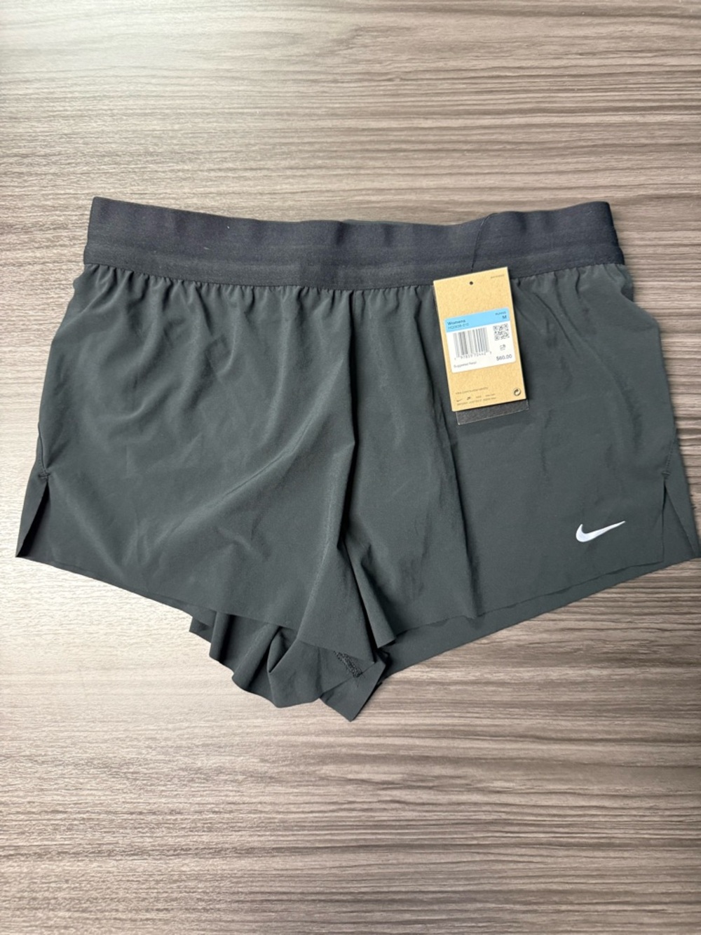 Nike Women's Black Athletic Running Shorts with Swoosh